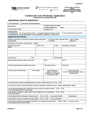 Rental agreement signature page - CC969(0316) commercial auto brokerage app form fill - WE Love ...