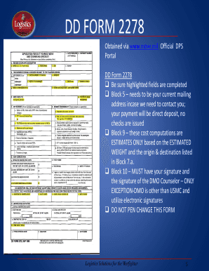 Dd 2278 - dd form 2278 example