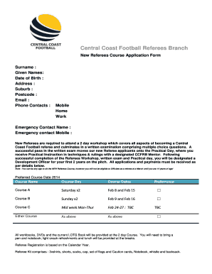 Central Coast Football Referees Branch