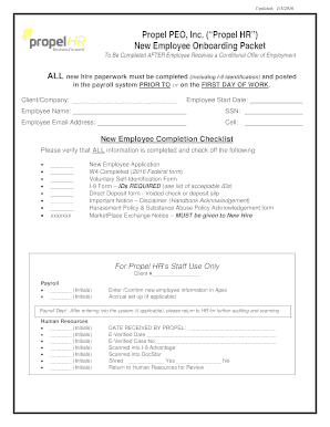 New Employee Onboarding Packet