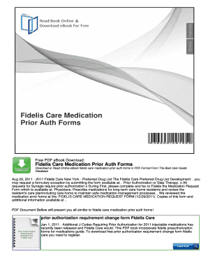 Fillable Online Fidelis Prior Authorization Medication Form Ny - 172 ...