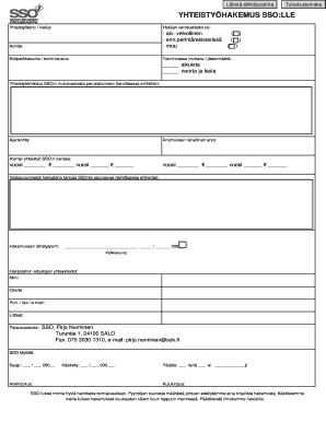 SSO Collaboration Application Form