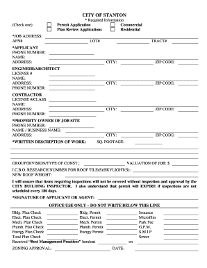Building Permit Application - ci.stanton.ca.us - ci stanton ca