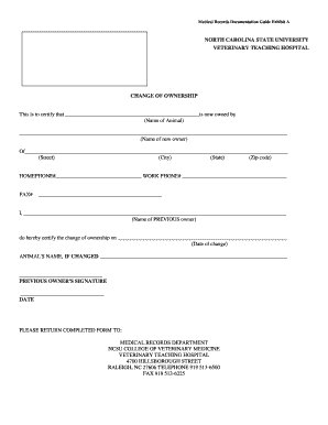 exhibit a nc state veterinary medicine fill online printable ama form