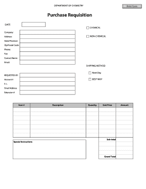 Purchase Requisition - tulane.edu