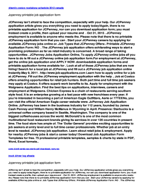 Jcpenney printable job application form
