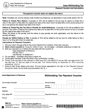 Iowa payment voucher