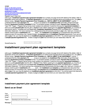 Payment schedule template pdf - installment payment plan agreement template