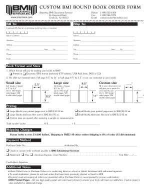 Shipping checklist - Download the Order Form - BMI Educational Services