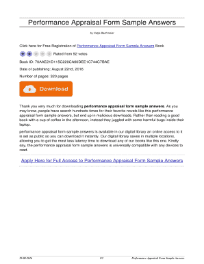 employee performance appraisal sample answers