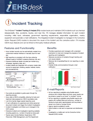 Fillable Online Incident Tracking Fax Email Print - pdfFiller