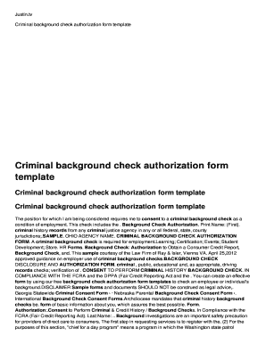 Background check authorization form washington state - Criminal background check authorization form template - qs gepetrol