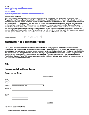 Hvac proposal pdf - handyman estimate template