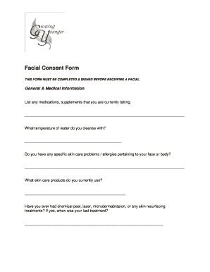 Fillable Online Facial Consent Form - Yellowpages.com Fax Email Print ...