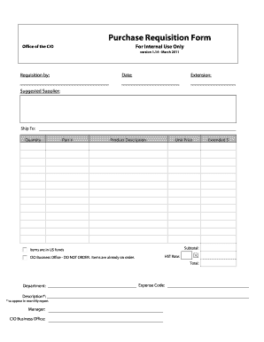Purchase Requisition Form - University of Guelph - uoguelph