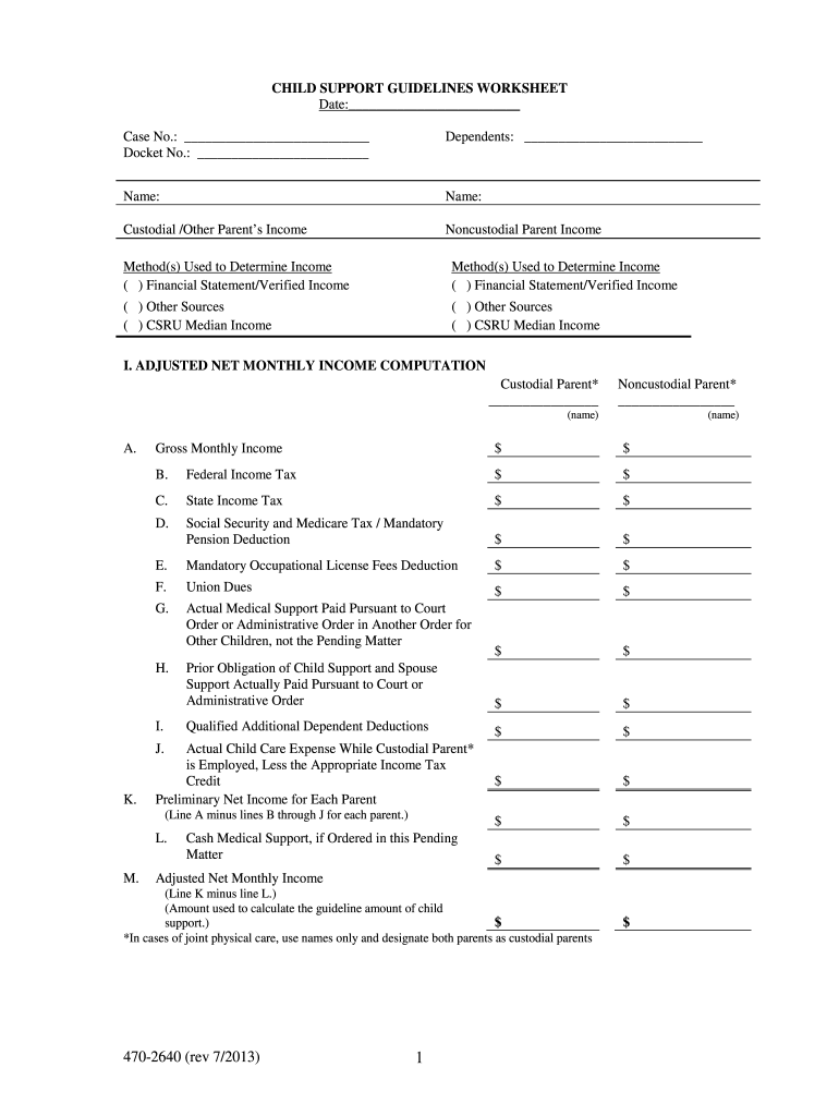 Iowa Child Support Guidelines Worksheet Fill And Sign Printable