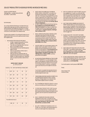 Project proposal sample - 2016-2017 PRICING LETTER TO HOUSEHOLDS FOR FREE AND ... - losal