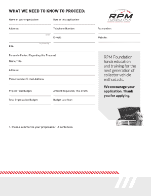 Yellow card immunization record - GRANT APPLICATION FORM - rpm.foundation