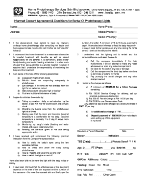 Mcsa 5889 - Informed Consent Agreement & Condition for Rental - Bluelite