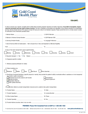 Non-Emergency Medical Transportation Form