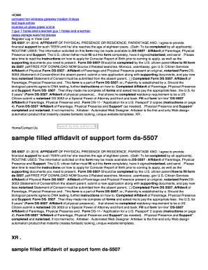 Ds 3053 sample - sample filled affidavit of support form ds-5507