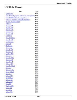 Fillable Online G 325a Form. g 325a form Fax Email Print - pdfFiller