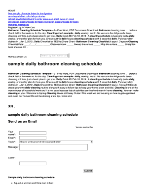 editable cleaning schedule template