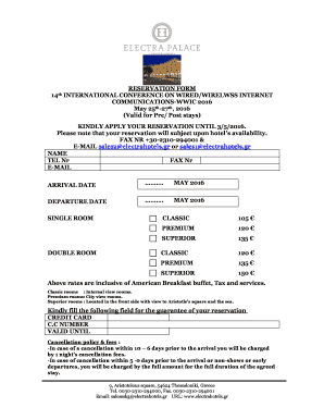 Mortgage deed format pdf - RESERVATION FORM 14th INTERNATIONAL CONFERENCE ON WIRED ... - wwic