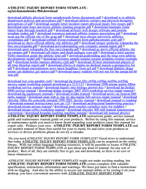 ATHLETIC INJURY REPORT FORM TEMPLATE. ATHLETIC INJURY REPORT FORM TEMPLATE - oq2ul famousbooks-9b8