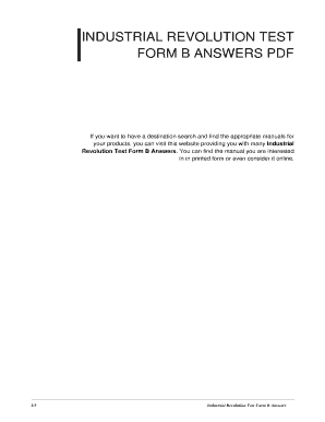 Industrial Revolution Test Form B Answers. industrial revolution test form b answers