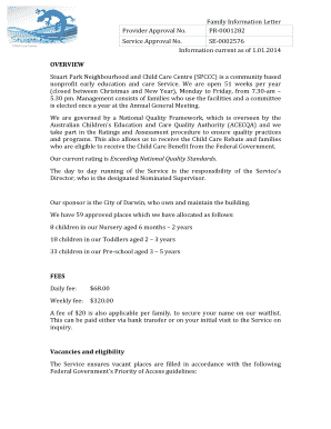 FORM-044 Initial Family Information Letter