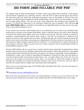 Fillable Online ltdo DD FORM 2860 FILLABLE PDF PDF. DD FORM 2860 ...