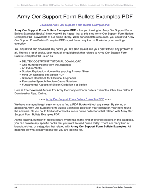 army oer support form bullets examples pdf army oer support form oer support form bullets