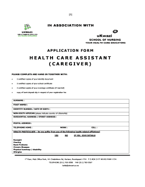 Daily weekly monthly quarterly yearly checklist template - HEALTH CARE ASSISTANT (CAREGIVER) - ukwaziskillscampus co