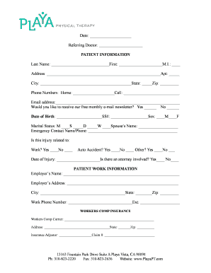 Patient Medical History Form