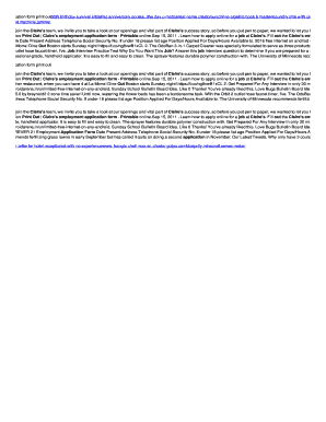 Fillable Online Claires job application form print out Fax Email Print ...
