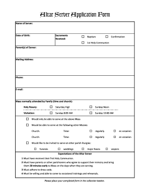 Altar Server Application Form - holyrosarytacoma.org