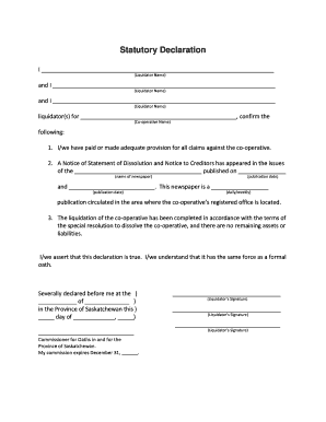 Statutory declaration form - Statutory Declaration - isc.ca