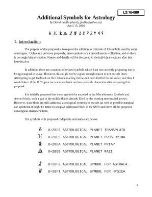 Fillable Online Additional Symbols for Astrology Fax Email Print ...