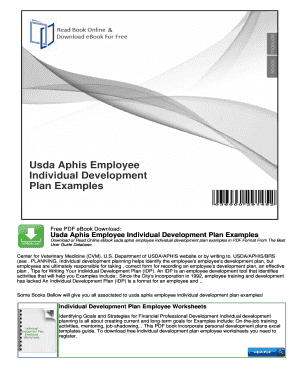 Usda Aphis Employee Individual Development Plan Examples