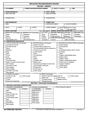 Breaching Reconnaissance Record
