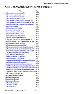 Golf Tournament Entry Form Template - zarg.newbie-writers.com