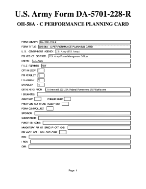 Us army number form