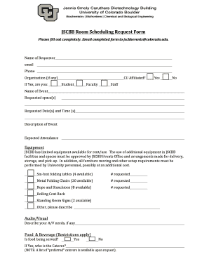 Scheduling Request Worksheet - jscbb.colorado.edu