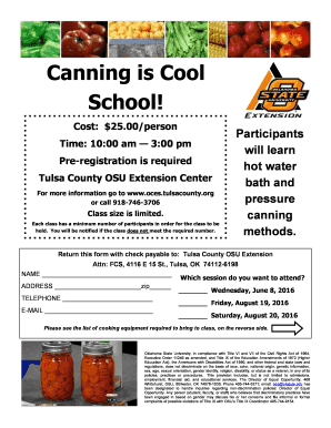 Canning is Cool School! - oces.tulsacounty.org