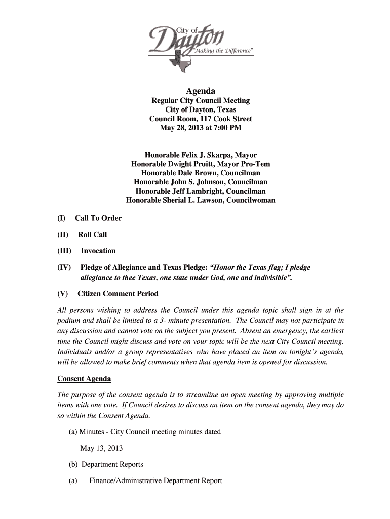 Fillable Online Pledge of Allegiance and Texas Pledge: Honor the Texas ...