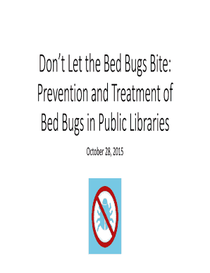 Fillable Online Dont Let the Bed Bugs Bite: Fax Email Print - pdfFiller