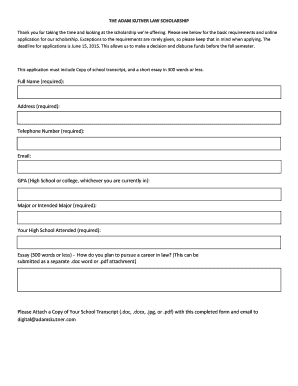 THE ADAM KUTNER LAW SCHOLARSHIP