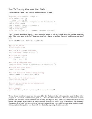 Fillable Online ocw mit How To Properly Comment Your Code Fax Email ...