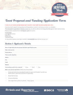 Event Proposal and Funding Application Form - resources ccc govt